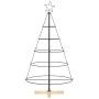 Árbol Cono de Navidad con soporte Negro 125 cm Acero en Decoración Festiva y Estacional | Comprar online en Foru.es