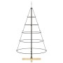 Árbol Cono de Navidad con soporte Negro 125 cm Acero en Decoración Festiva y Estacional | Comprar online en Foru.es
