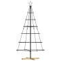 Árbol Cono de Navidad con soporte Negro 150 cm Acero en Decoración Festiva y Estacional | Comprar online en Foru.es