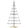 Árbol Cono de Navidad con soporte Negro 180 cm Acero en Decoración Festiva y Estacional | Comprar online en Foru.es