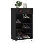 Zapatero madera de ingeniería negro 60x35x105 cm de vidaXL, Armarios y almacenamiento - Ref: Foro24-829581, Precio: 74,64 €, ...