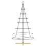Árbol Cono de Navidad con soporte Negro 180 cm Acero en Decoración Festiva y Estacional | Comprar online en Foru.es