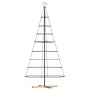 Árbol Cono de Navidad con soporte Negro 210 cm Acero en Decoración Festiva y Estacional | Comprar online en Foru.es