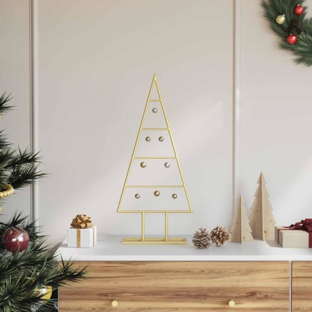 Árbol de Navidad de metal con soporte Dorado 60 cm en Decoración Festiva y Estacional | Comprar online en Foru.es
