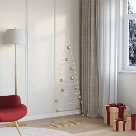 Árbol de Navidad de metal con soporte Dorado 150 cm en Decoración Festiva y Estacional | Comprar online en Foru.es