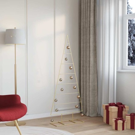 Árbol de Navidad de metal con soporte Dorado 150 cm en Decoración Festiva y Estacional | Comprar online en Foru.es