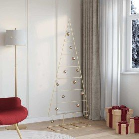 Árbol de Navidad de metal con soporte Dorado 180 cm en Decoración Festiva y Estacional | Comprar online en Foru.es