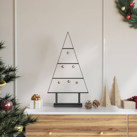 Árbol de Navidad de metal con soporte Negro 60 cm Acero en Decoración Festiva y Estacional | Comprar online en Foru.es