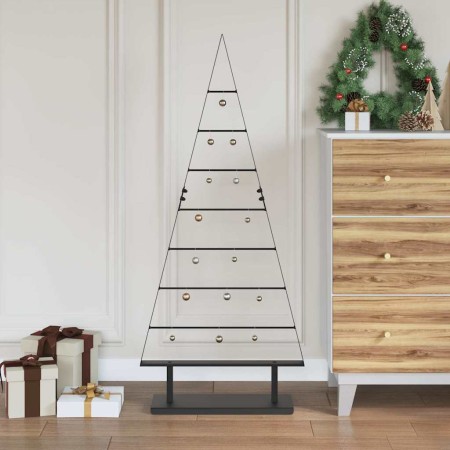 Árbol de Navidad de metal con soporte Negro 125 cm Acero en Decoración Festiva y Estacional | Comprar online en Foru.es