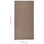Alfombra de exterior de tejido plano marrón 100x200 cm de vidaXL, Alfombras - Ref: Foro24-340787, Precio: 43,25 €, Descuento: %