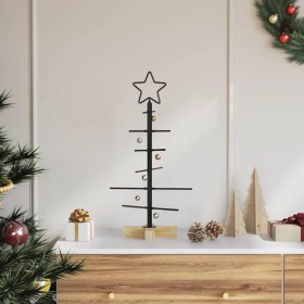 Árbol de Navidad de metal con soporte Negro 60 cm en Decoración Festiva y Estacional | Comprar online en Foru.es