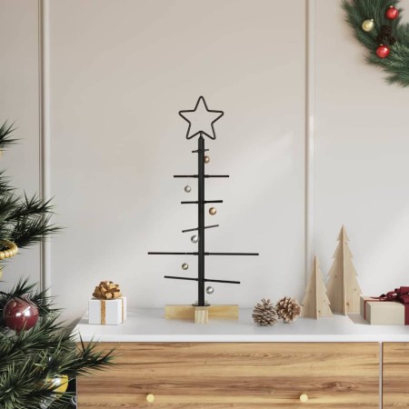 Árbol de Navidad de metal con soporte Negro 60 cm en Decoración Festiva y Estacional | Comprar online en Foru.es