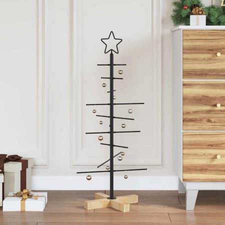 Árbol de Navidad de metal con soporte Negro 90 cm en Decoración Festiva y Estacional | Comprar online en Foru.es