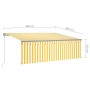 Toldo automático retráctil con persiana amarillo blanco 4x3 m en Toldos | Comprar online en Foru.es