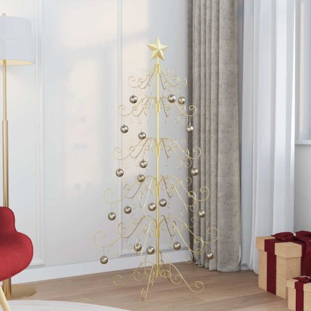 Árbol de Navidad de metal con soporte Dorado 150 cm en Decoración Festiva y Estacional | Comprar online en Foru.es