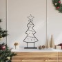 Árbol de Navidad de metal con soporte Negro 60 cm Acero en Decoración Festiva y Estacional | Comprar online en Foru.es