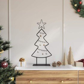 Árbol de Navidad de metal con soporte Negro 60 cm Acero en Decoración Festiva y Estacional | Comprar online en Foru.es