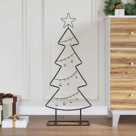 Árbol de Navidad de metal con soporte Negro 90 cm Acero en Decoración Festiva y Estacional | Comprar online en Foru.es