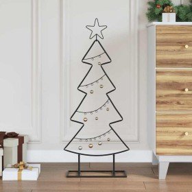Árbol de Navidad de metal con soporte Negro 90 cm Acero en Decoración Festiva y Estacional | Comprar online en Foru.es