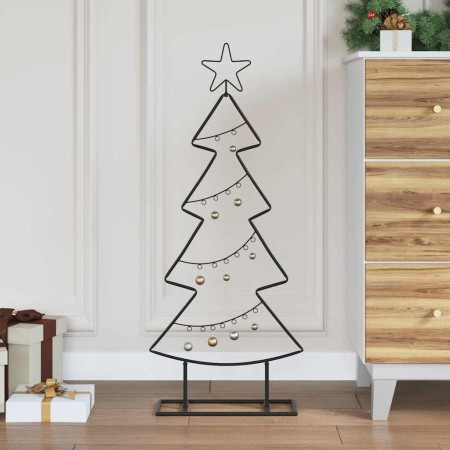 Árbol de Navidad de metal con soporte Negro 90 cm Acero en Decoración Festiva y Estacional | Comprar online en Foru.es