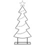 Árbol de Navidad de metal con soporte Negro 90 cm Acero en Decoración Festiva y Estacional | Comprar online en Foru.es