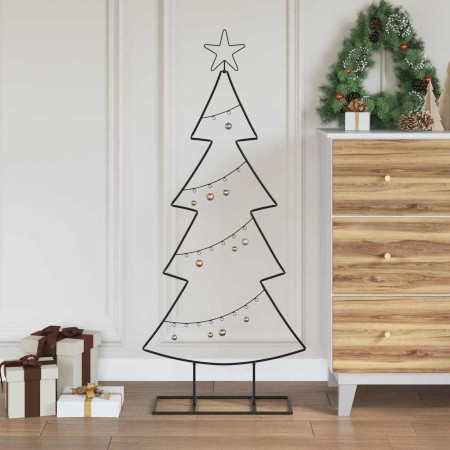 Árbol de Navidad de metal con soporte Negro 125 cm Acero en Decoración Festiva y Estacional | Comprar online en Foru.es