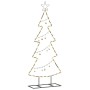 Árbol de Navidad de metal con soporte Negro 125 cm Acero en Decoración Festiva y Estacional | Comprar online en Foru.es