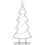 Árbol de Navidad de metal con soporte Negro 125 cm Acero en Decoración Festiva y Estacional | Comprar online en Foru.es