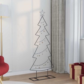 Árbol de Navidad de metal con soporte Negro 150 cm Acero en Decoración Festiva y Estacional | Comprar online en Foru.es