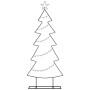 Árbol de Navidad de metal con soporte Negro 150 cm Acero en Decoración Festiva y Estacional | Comprar online en Foru.es