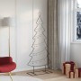Árbol de Navidad de metal con soporte Negro 180 cm Acero en Decoración Festiva y Estacional | Comprar online en Foru.es