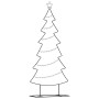 Árbol de Navidad de metal con soporte Negro 180 cm Acero en Decoración Festiva y Estacional | Comprar online en Foru.es