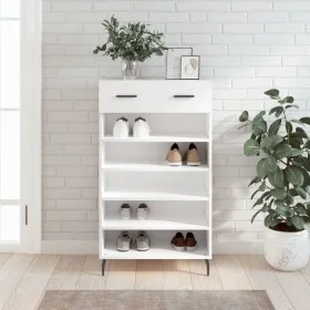 White engineered wood shoe rack 60x35x105 cm by vidaXL, Closets and storage - Ref: Foro24-829628, Price: 60,46 €, Discount: %