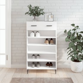Zapatero madera de ingeniería blanco 60x35x105 cm de vidaXL, Armarios y almacenamiento - Ref: Foro24-829628, Precio: 60,91 €,...