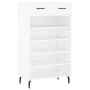 Zapatero madera de ingeniería blanco 60x35x105 cm de vidaXL, Armarios y almacenamiento - Ref: Foro24-829628, Precio: 60,46 €,...