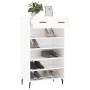 Zapatero madera de ingeniería blanco 60x35x105 cm de vidaXL, Armarios y almacenamiento - Ref: Foro24-829628, Precio: 60,46 €,...