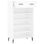 Zapatero madera de ingeniería blanco 60x35x105 cm de vidaXL, Armarios y almacenamiento - Ref: Foro24-829628, Precio: 60,91 €,...