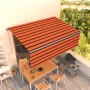 Toldo automático retráctil con persiana 4x3 m naranja y marrón en Toldos | Comprar online en Foru.es