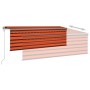 Toldo automático retráctil con persiana 4x3 m naranja y marrón en Toldos | Comprar online en Foru.es