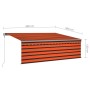 Toldo automático retráctil con persiana 4x3 m naranja y marrón en Toldos | Comprar online en Foru.es