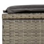 Tumbona con toldo redondo ratán sintético gris 211x57x140 cm de vidaXL, Tumbonas - Ref: Foro24-319643, Precio: 169,97 €, Desc...
