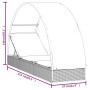 Tumbona con toldo redondo ratán sintético gris 211x57x140 cm de vidaXL, Tumbonas - Ref: Foro24-319643, Precio: 169,97 €, Desc...