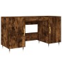 Escritorio madera de ingeniería roble ahumado 140x50x75 cm de vidaXL, Escritorios - Ref: Foro24-829529, Precio: 113,38 €, Des...