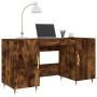 Escritorio madera de ingeniería roble ahumado 140x50x75 cm de vidaXL, Escritorios - Ref: Foro24-829529, Precio: 113,38 €, Des...