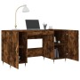Escritorio madera de ingeniería roble ahumado 140x50x75 cm de vidaXL, Escritorios - Ref: Foro24-829529, Precio: 113,38 €, Des...