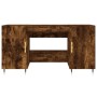 Escritorio madera de ingeniería roble ahumado 140x50x75 cm de vidaXL, Escritorios - Ref: Foro24-829529, Precio: 113,38 €, Des...