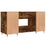 Escritorio madera de ingeniería roble ahumado 140x50x75 cm de vidaXL, Escritorios - Ref: Foro24-829529, Precio: 113,38 €, Des...