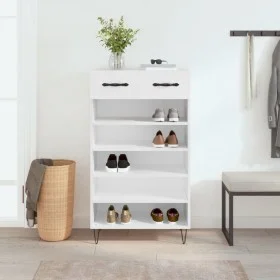 Zapatero madera de ingeniería blanco 60x35x105 cm de vidaXL, Armarios y almacenamiento - Ref: Foro24-829604, Precio: 56,80 €,...