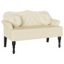 Banco Chesterfield Crema 120.5 x 65 x 75 cm Cuero sintético en Bancos | Comprar online en Foru.es