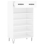 Zapatero madera de ingeniería blanco 60x35x105 cm de vidaXL, Armarios y almacenamiento - Ref: Foro24-829604, Precio: 57,31 €,...